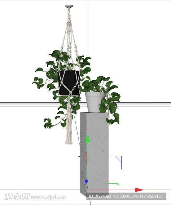 C4D模型 绿色植物