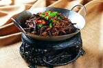 干锅小炒茶树菇
