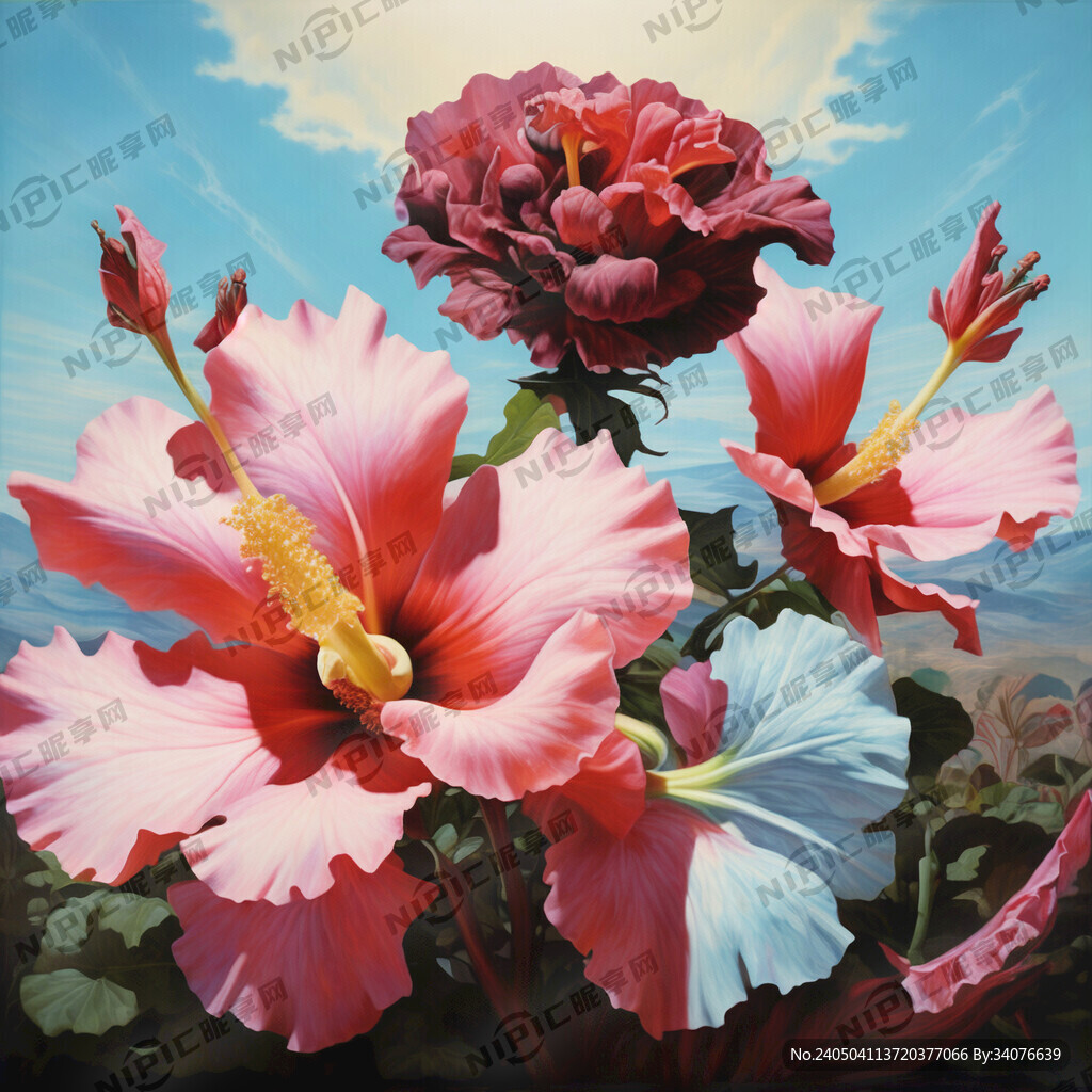 动感芙蓉花结合