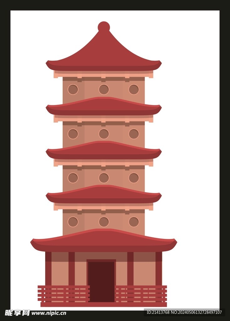 手绘古典建筑