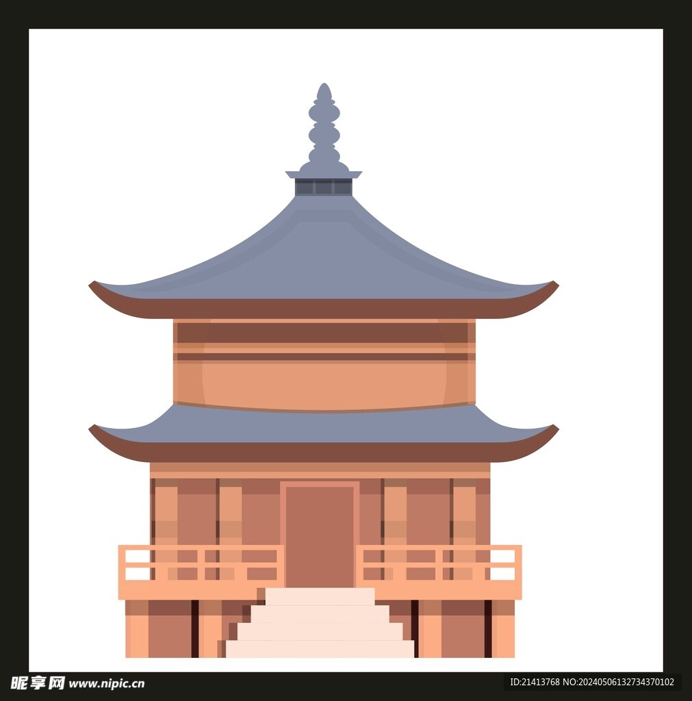 手绘古典建筑