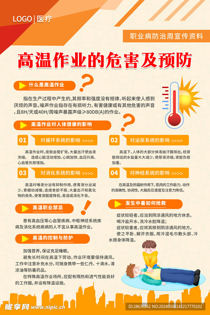 职业病防治法宣传周海报