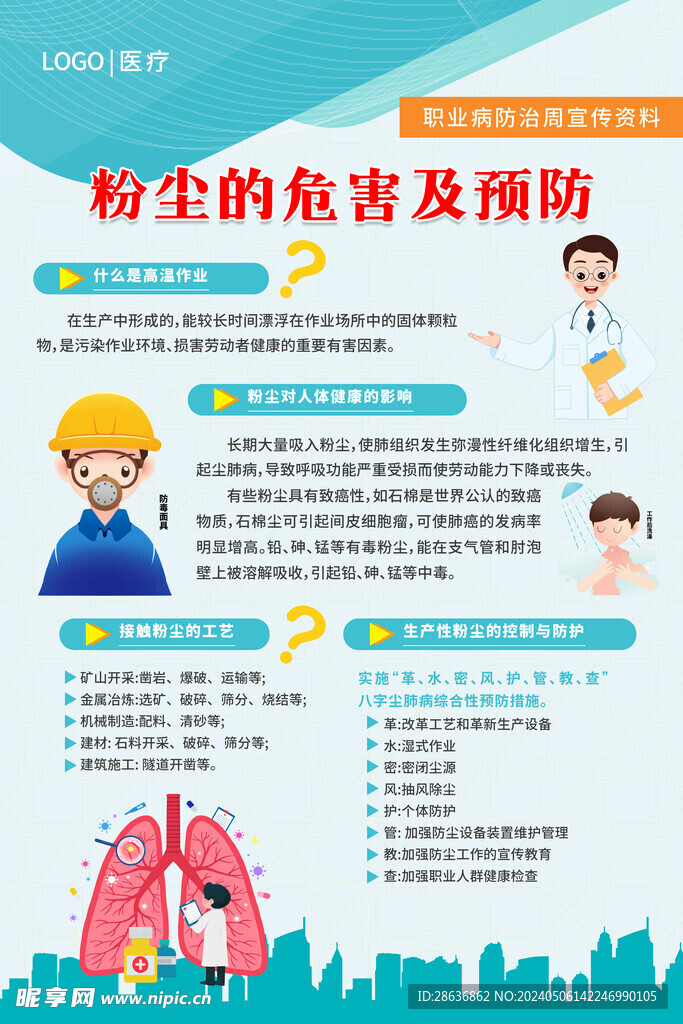 职业病防治法宣传周海报