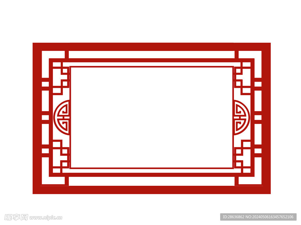 中国风剪纸图案古风边框