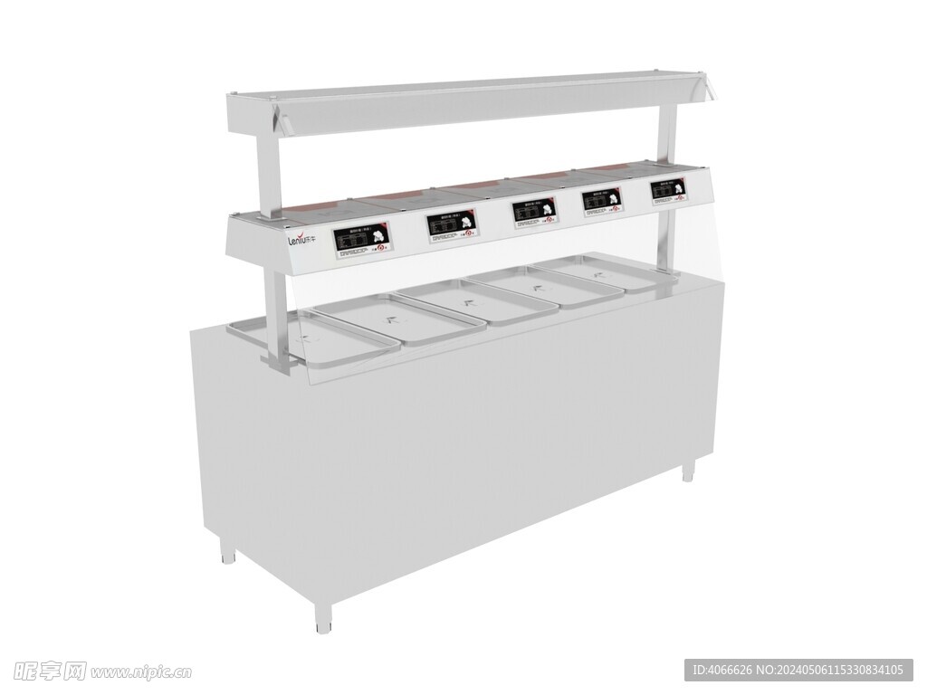 保温台五格智能保温台3D模型