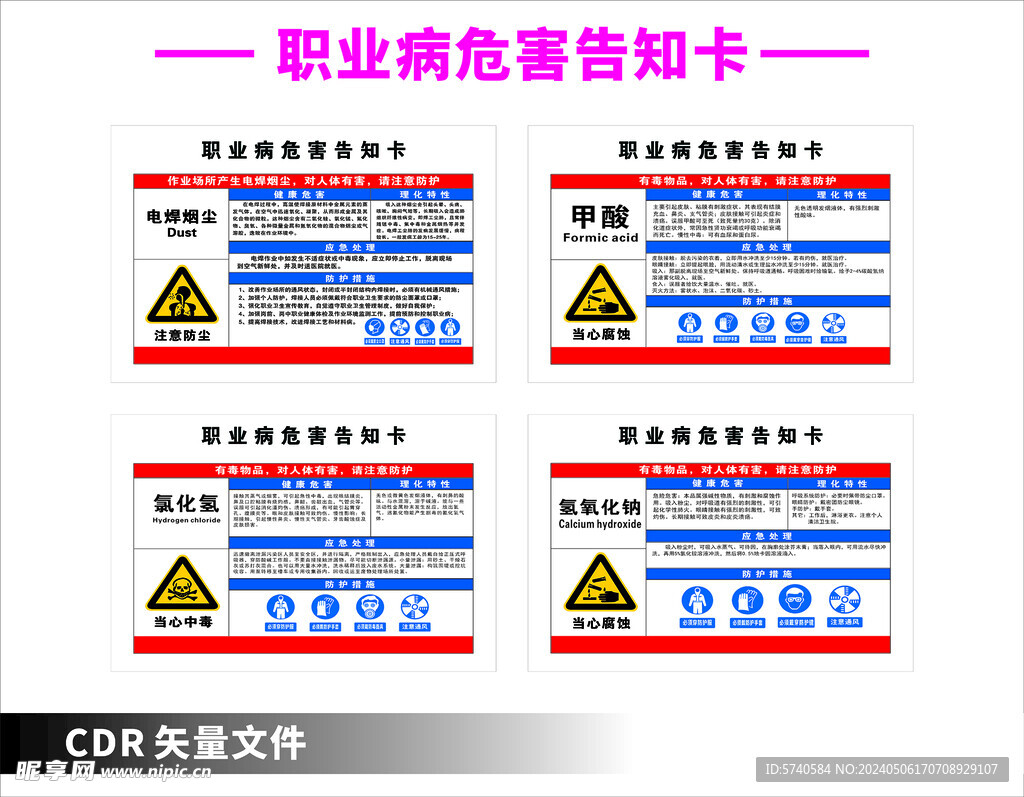 职业病危害告知卡