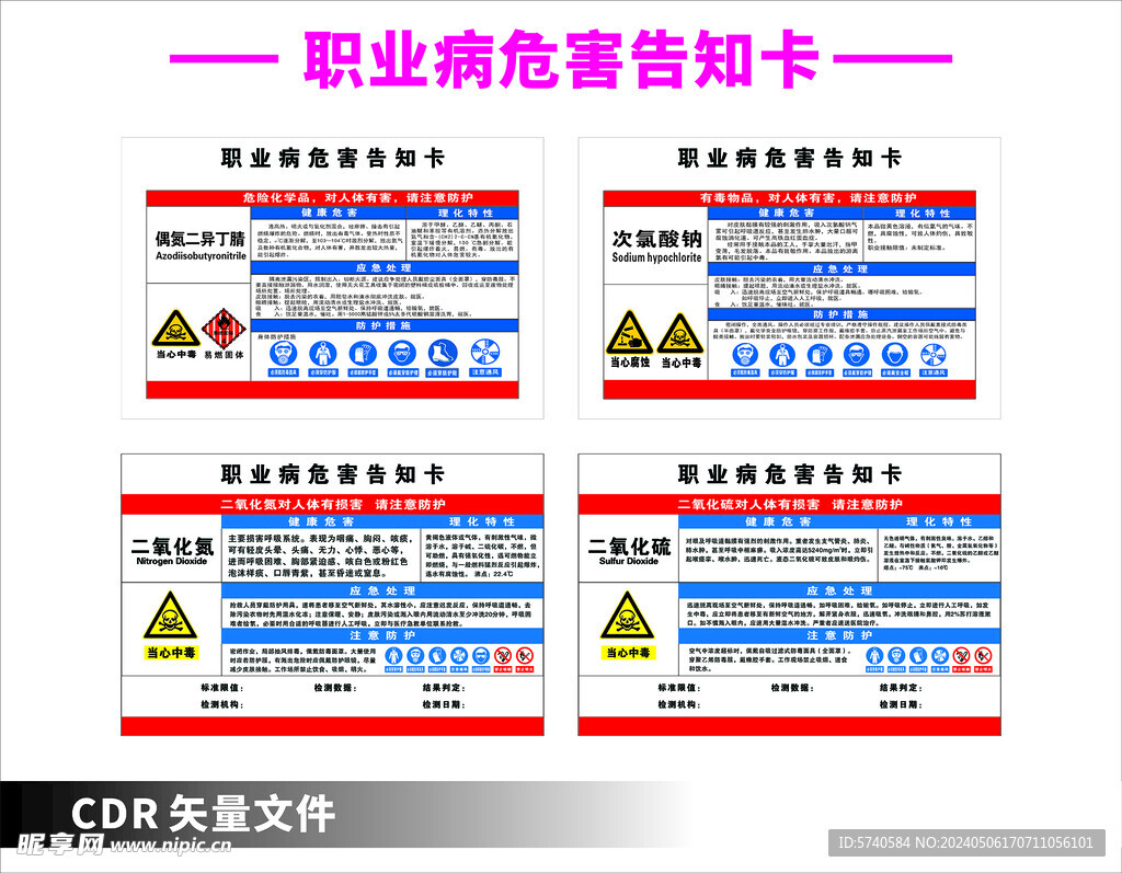 职业病危害告知卡