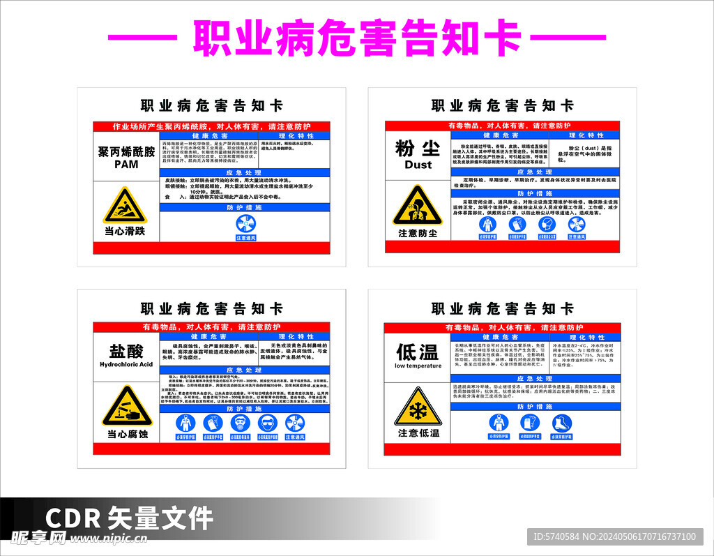 职业病危害告知卡