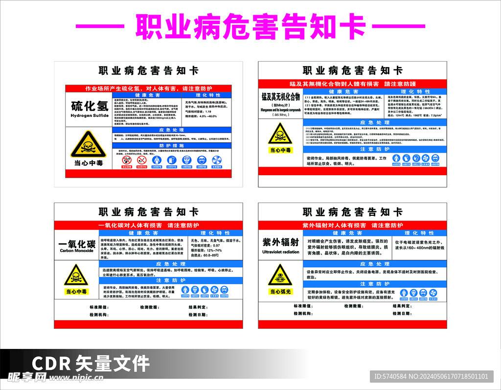 职业病危害告知卡