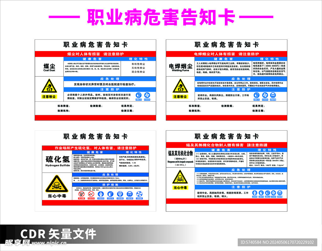 职业病危害告知卡