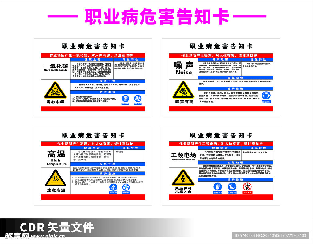 职业病危害告知卡