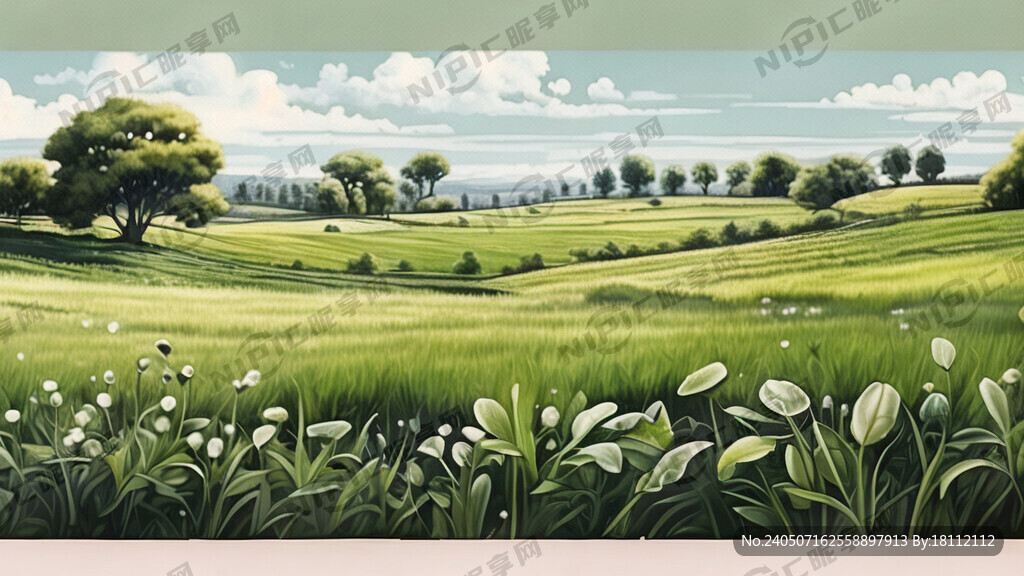 嫩绿色系     田地    