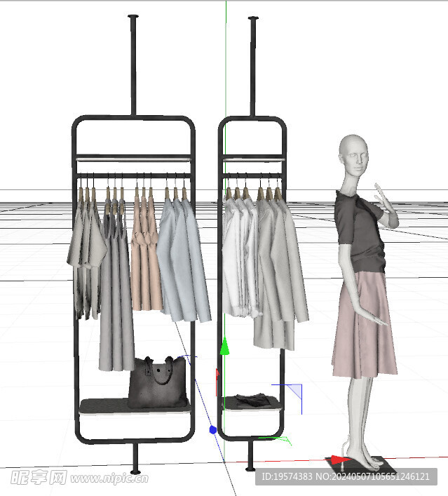 C4D模型 衣架