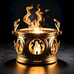 金围炉带有火的形状