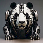 熊猫外形的科技盔甲
