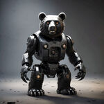 机械感黑熊机器人