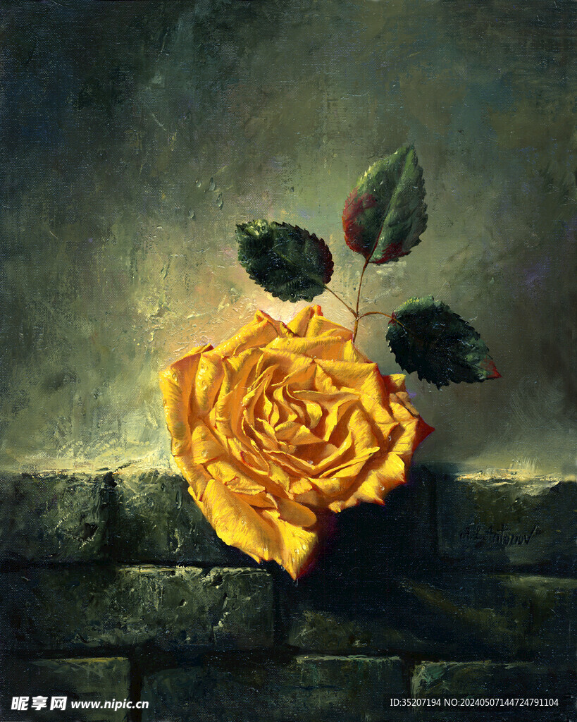 花卉静物油画         