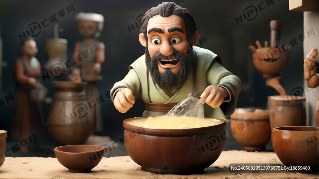 古代卡通人物酿醋