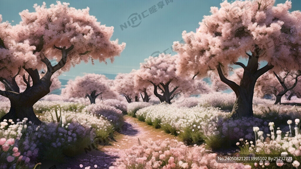 花海 樱桃 震撼 冲击力