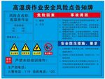  高温房作业安全风险点告知牌