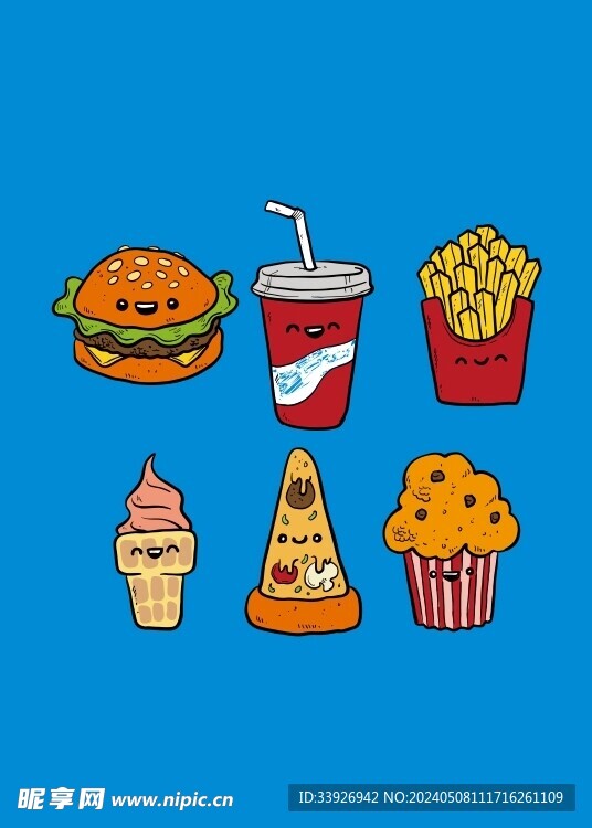 卡通可爱食品图标