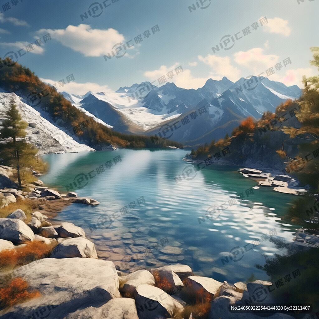 美丽的上白山天池 湖水很蓝