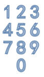 阿拉伯数字艺术字 文字矢量