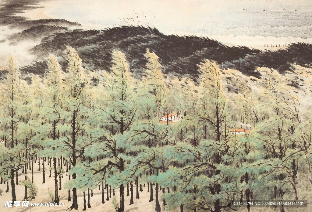 关山月 绿树