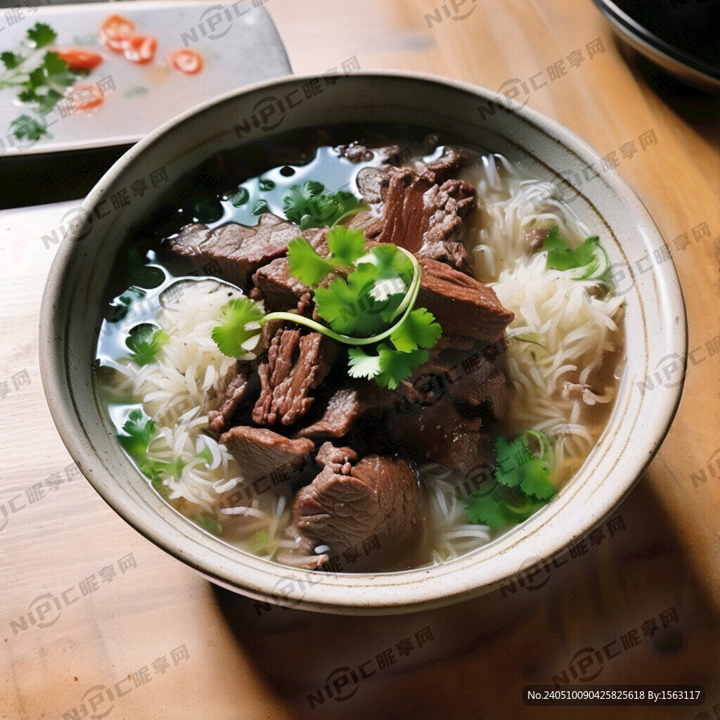 一碗牛肉米干 汤太少了