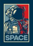 太空人复古海报