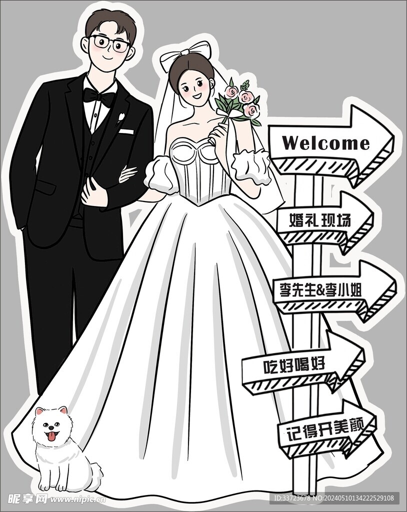 婚礼立牌