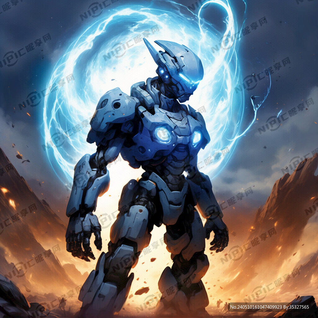 朋克风格 蓝色能量 梦幻科技