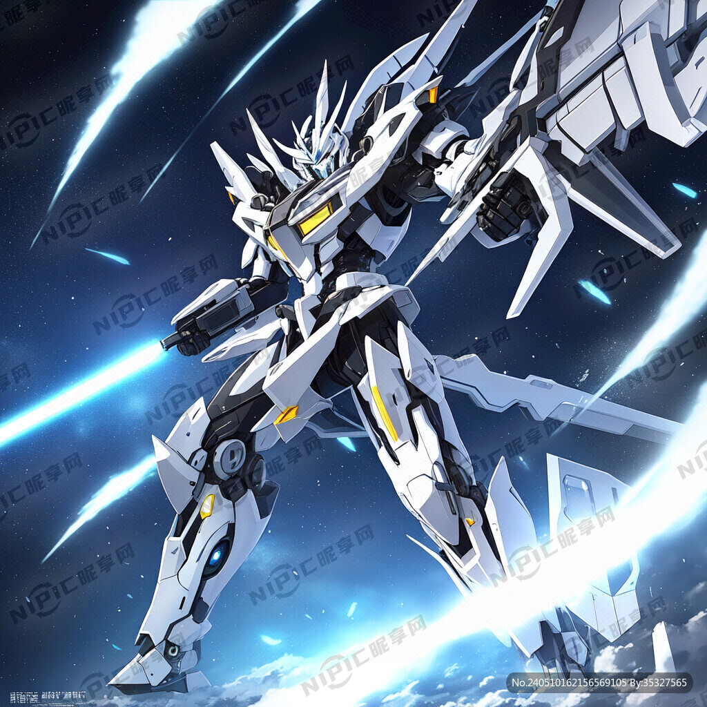 机甲  黑白图案   