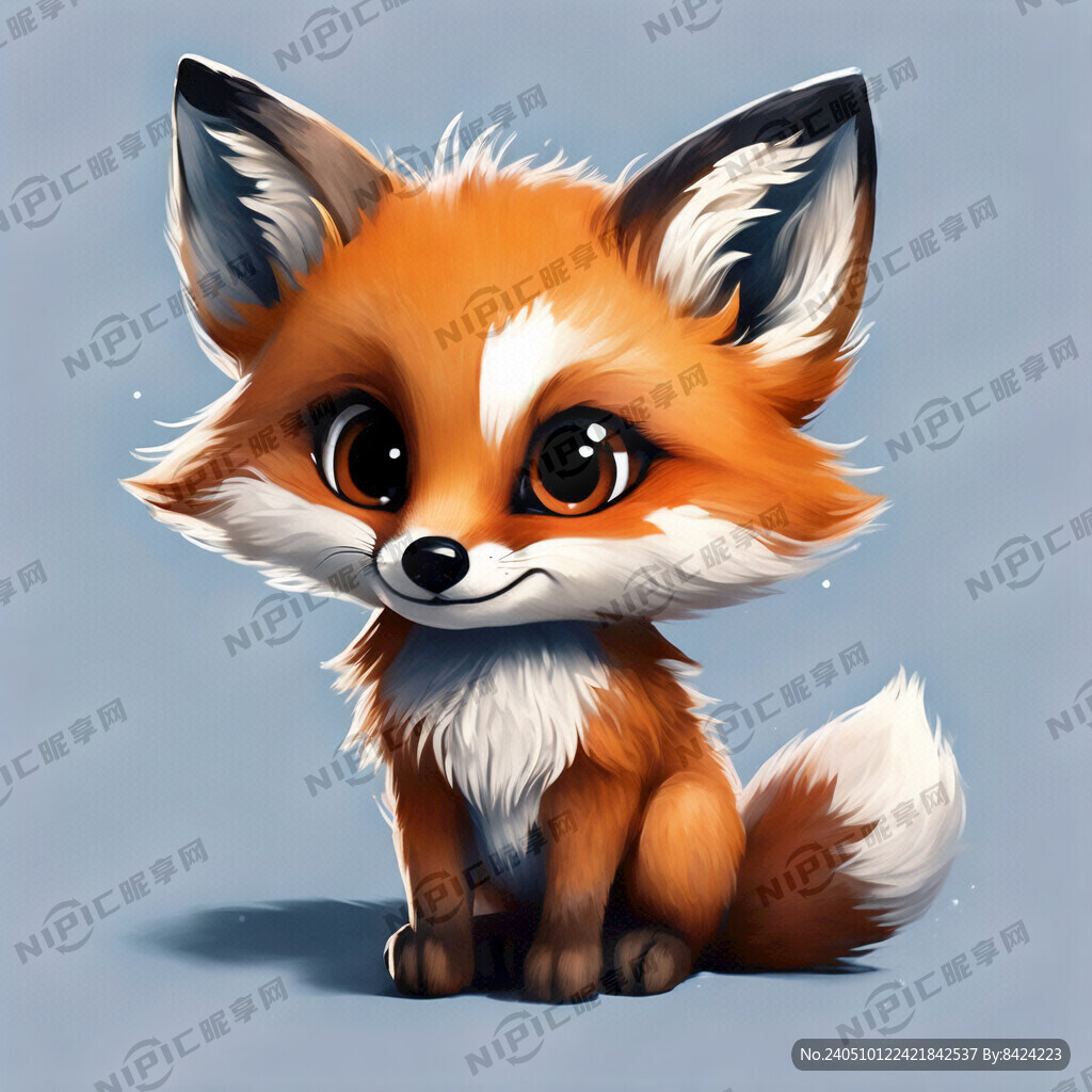 小狐狸 可爱 小眼睛 简笔画