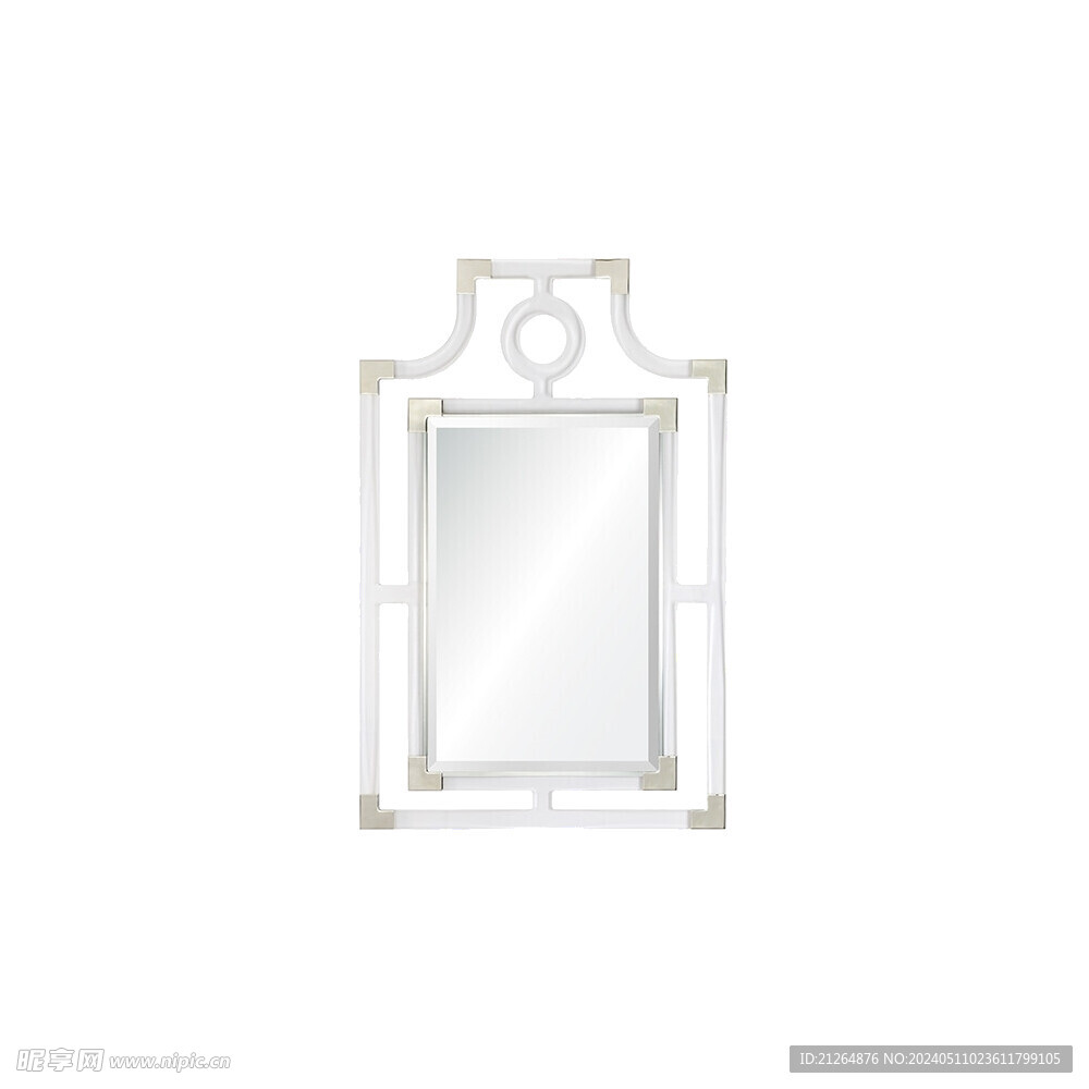 白色浴室镜子