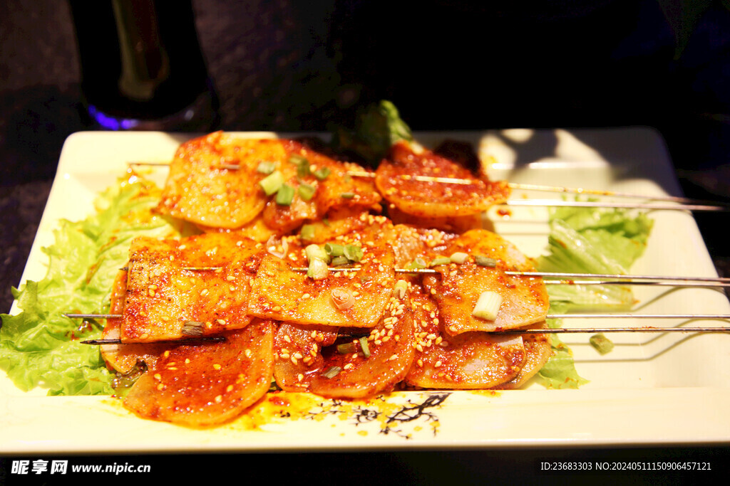 烤土豆片美食图片