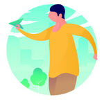 生活人物插图         
