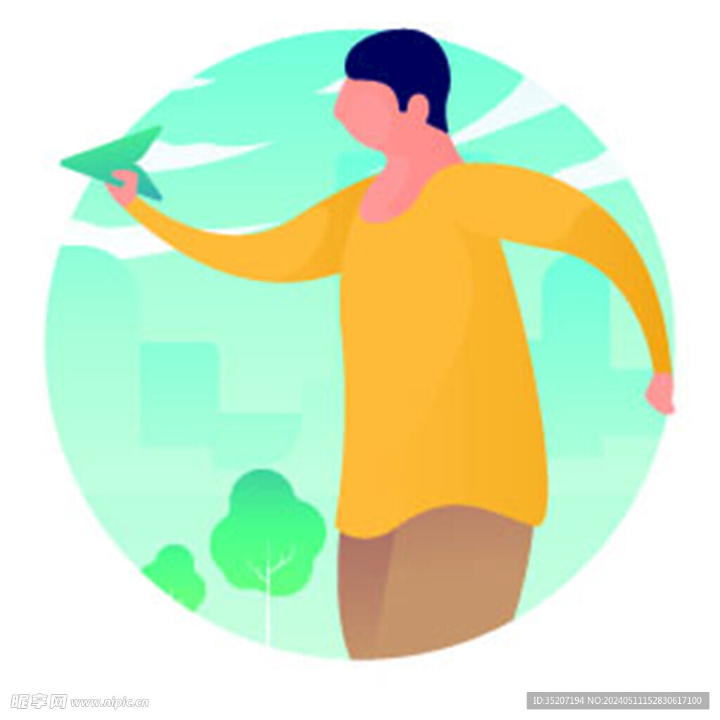 生活人物插图         