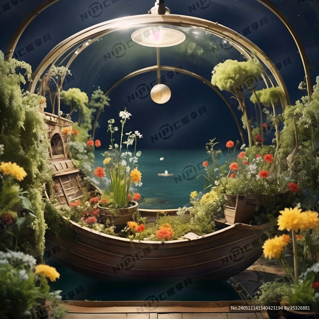 一只船上只有花园