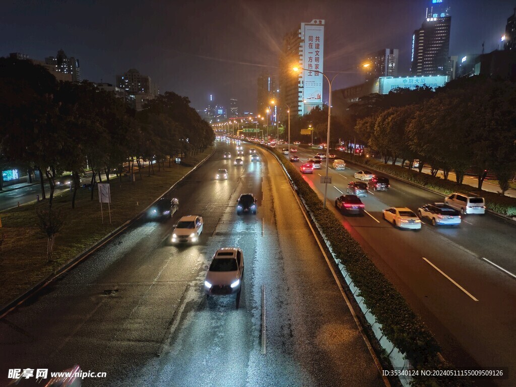 城市夜景街道