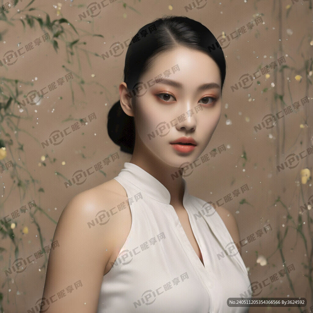 护肤模特 美女 水嫩 化妆品