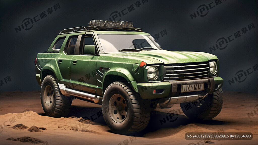 越野车身印着广告