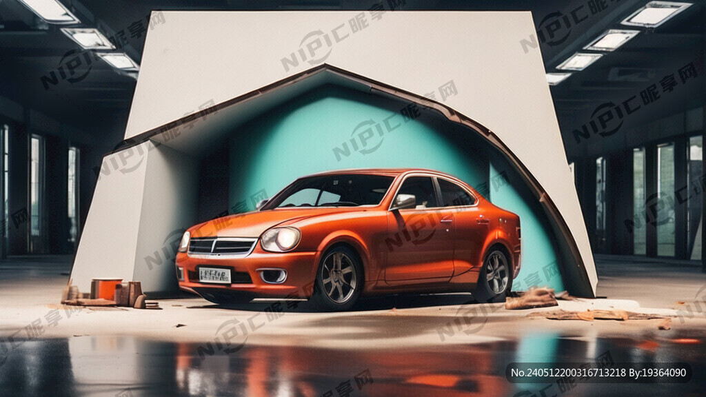 车身上印着品牌广告