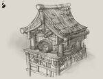 铅笔画房屋