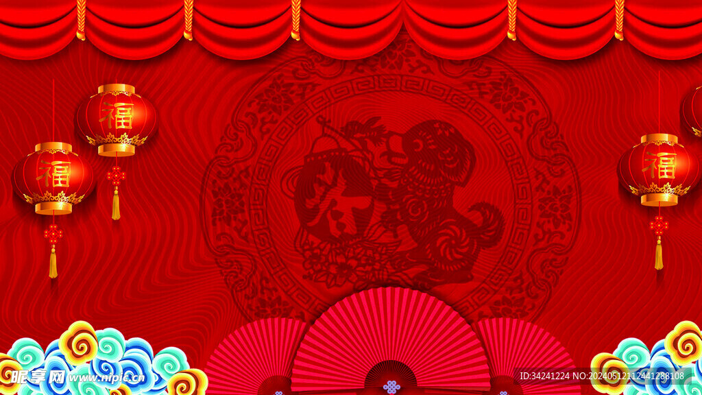 红色背景
