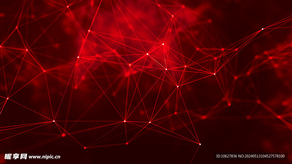 红色科技线条几何图片