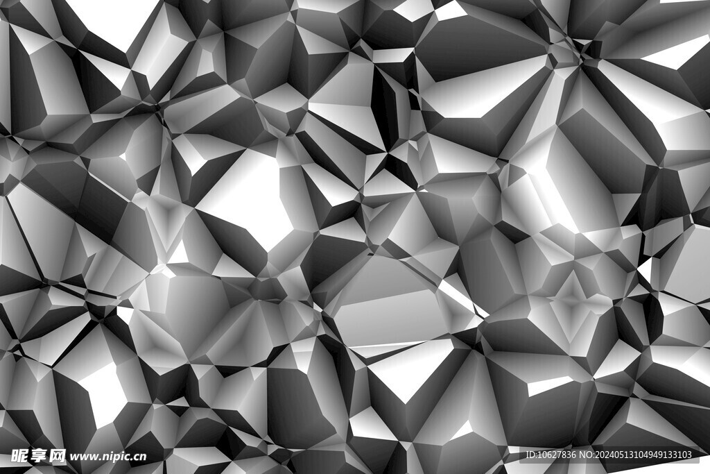 黑白灰立方体几何图片