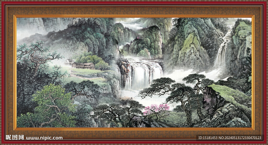 国画山水风景 