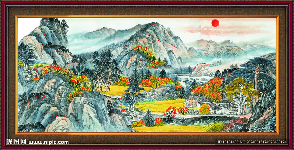 国画山水风景
