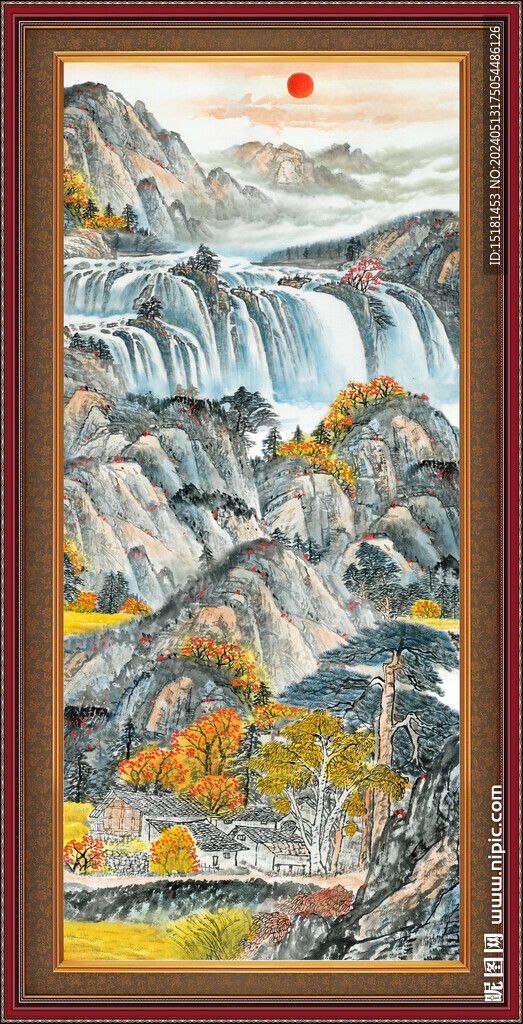 国画山水风景 